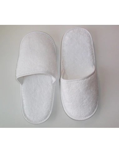 Zapatillas de baño para mujer en micro algodón extra suave color blanco - Portugal Natura