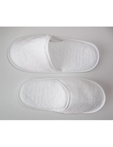 Zapatillas de baño en algodón peinado extra suave color blanco - Portugal Natura