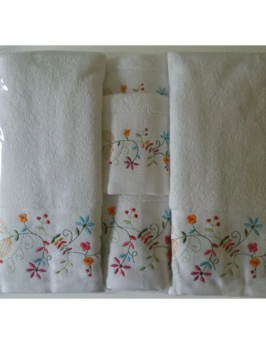 6 toalhas de banho bordadas namorados100% algodão com 500 gr./m2