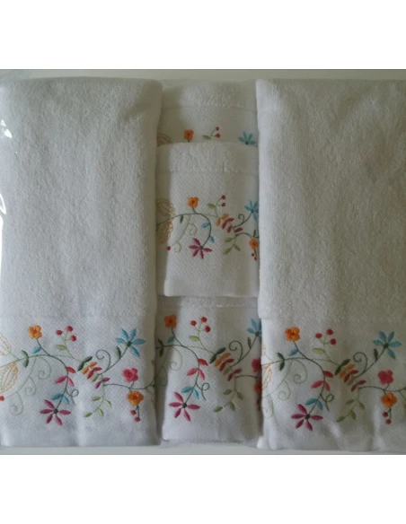 6 toallas de baño bordadas namorados 100% algodón 500 gr./m2