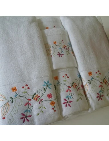 6 toalhas de banho bordadas namorados100% algodão com 500 gr./m2