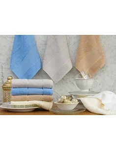 4 Paños de cocina rizo para bordar punto de cruz 50x50 cm 420 gr./m2 - BomDia 4 Paños de cocina rizo para bordar punto de cruz 50x50 cm 420 gr./m2 - BomDia