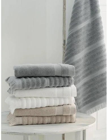 Bio Gots - 3 toallas de baño 100% algodón 500 gr./m2 - Natural Lasa-Home