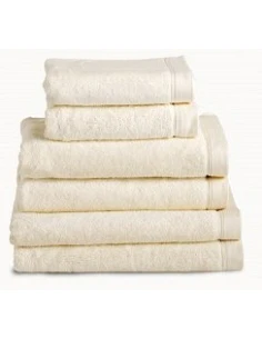 Toallas baño 100% algodón peinado 580 gr. color marfil claro