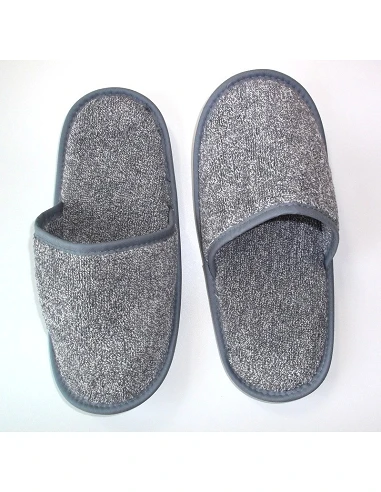 Zapatillas de baño en micro algodón extra suave color gris - Portugal Natura