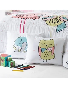 Edredom infantil chiquitas - Edredom infantil rosa com almofadas 2