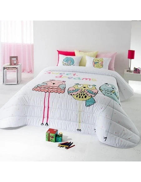 Edredom infantil chiquitas - Edredom infantil rosa com almofadas
