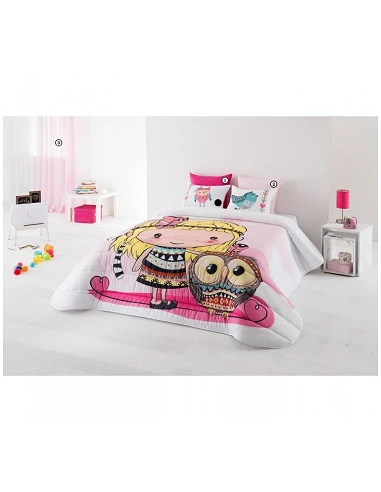 Colcha infantil Naomi - Colcha infantil niña con cojines