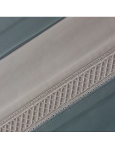 AZUL - CAMA 180/200 CM - JUEGO DE SÁBANAS 100% ALGODÓN PERCAL BLANCO CON FINO BORDADO APLICADO 280X300 CM