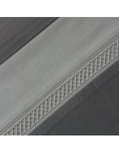 GRIS - JUEGO DE SÁBANAS 100% ALGODÓN PERCAL CON FINO BORDADO APLICADO