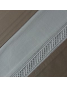 TAUPE - JUEGO DE SÁBANAS 100% ALGODÓN PERCAL CON FINO BORDADO APLICADO