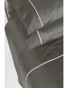 JUEGO DE SÁBANAS RAYAS SATÉN 300 HILOS COLOR ANTRACITE JUEGO DE SÁBANAS RAYAS SATÉN 300 HILOS COLOR ANTRACITE