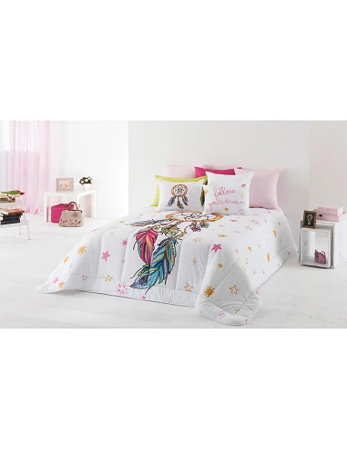 Colcha infantil Sonhos - Colcha infantil niña con cojines