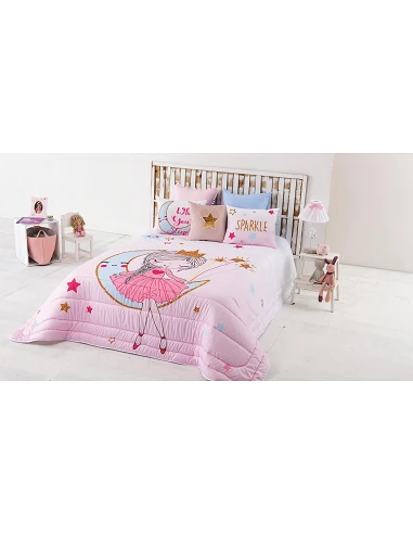Colcha infantil Lua - Colcha infantil con cojines a juego