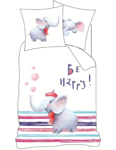 Colcha infantil Elefant - Colcha infantil con cojines a juego