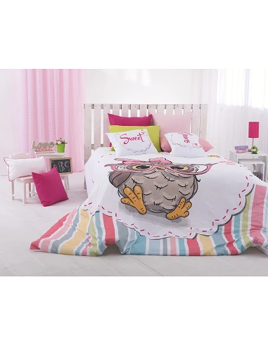 Colcha infantil Leia - Colcha infantil con cojines a juego