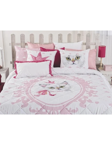 Colcha infantil Caty - Colcha infantil con cojines a juego