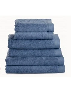 Toallas baño 100% algodón peinado 580 gr. color azul petroleo