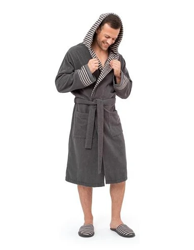 Albornoz baño con capucha 100% algodón 360 gr./m2 ETHNIC  Lasa Home