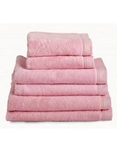 Toallas baño 100% algodón peinado 580 gr. color rosa bebé