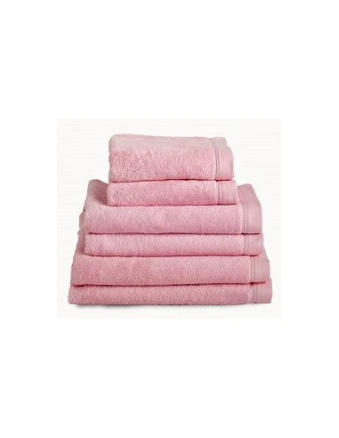 Jogo de toalhas algodão penteado 580 gr./m2 cor rosa bebé