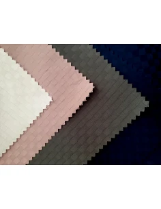 Juego de funda nórdica 100% algodón satén 300 hilos Rosa Palo - Cuadraditos en jacquard 2