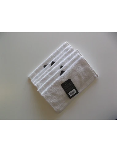 6 toallas blancas algodón orgánico para centros de belleza, spa - 30x30 cm