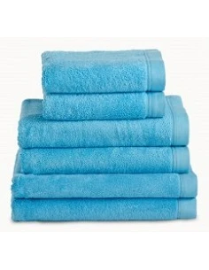 Toallas baño 100% algodón peinado 580 gr. color turquesa