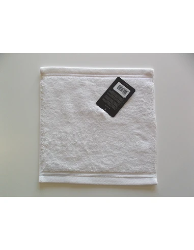 6 toallas blancas algodón orgánico para centros de belleza, spa - 30x30 cm