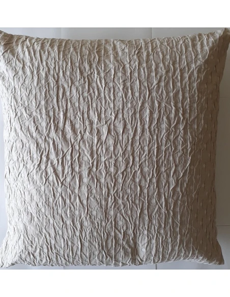 50x50 cm - Funda de cojín 100% algodón color taupe