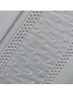 BLANCO - JUEGO DE SÁBANAS 100% ALGODÓN PERCAL 200x200+30 cm
