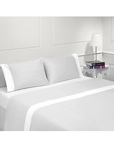 JUEGO DE SÁBANAS 100% ALGODÓN - COIMBRA GRIS DE CASA&ALGODÃO JUEGO DE SÁBANAS 100% ALGODÓN - COIMBRA GRIS DE CASA&ALGODÃO