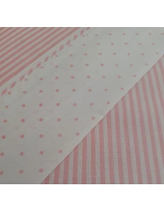 JUEGO DE SÁBANAS 100% ALGODÓN - COIMBRA ROSA DE CASA&ALGODÃO