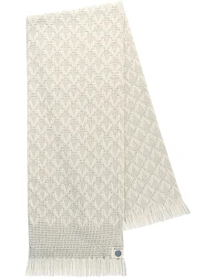 Manta para sofa 130x170 cm - mantas decorativas jacquard con flecos - DeVilla 6480FA- Col. A- Linen