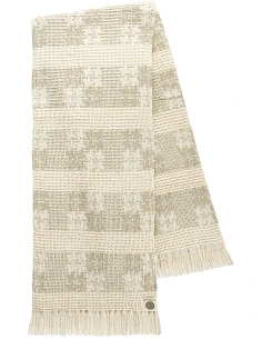 Manta para sofa 130x170 cm - mantas decorativas jacquard con flecos - DeVilla 6481FA- Col. A- Linen