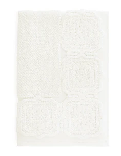 Tapete de banho jacquard 50x70 cm com - 800 gr/m2 - 100% algodão cor marfim