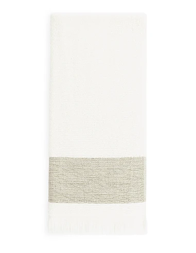 Jogo de toalhas de banho Terry 520 gr./m2 com franjas - 95% algodão / 5% linho