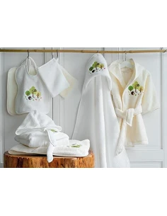 Capa de baño de bebé 85x85 cm - Toalla capucha bebé bordada