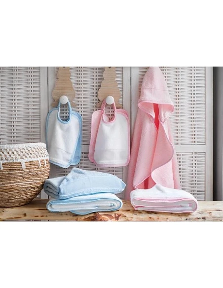 Capa de banho de bebé 85x85 cm - Toalha com capucho de bebé em rosa ou azul