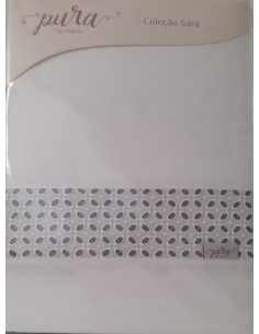 GRIS - JUEGO DE SÁBANAS 100% ALGODÓN PERCAL CON FINO BORDADO APLICADO GRIS - JUEGO DE SÁBANAS 100% ALGODÓN PERCAL CON FINO BORDADO APLICADO