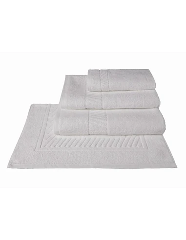 100x150 cm / 21 toallas blancas hosteleras 100% algodón rizo americano