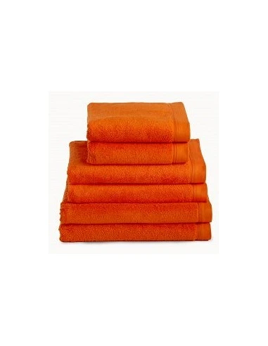 Toallas baño 100% algodón peinado 580 gr. color naranja