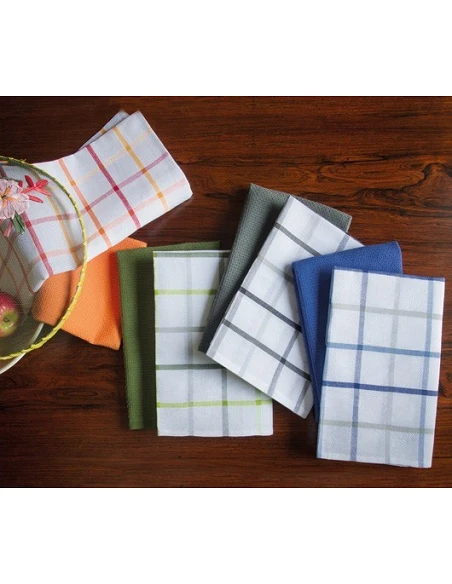 Pano de cozinha tela 70x50 cm - Panos cozinha 100% algodão 230 gr. PURE SQUARES LINHO