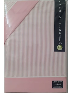 JUEGO DE SÁBANAS 100% ALGODÓN RAYAS