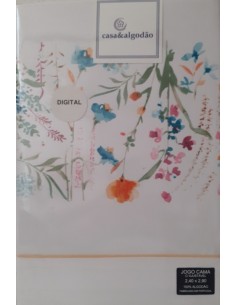 CAMA 150/160 CM - JUEGO DE SÁBANAS 100% ALGODÓN ESTAMPADO DIGITAL CAMA 150/160 CM - JUEGO DE SÁBANAS 100% ALGODÓN ESTAMPADO DIGITAL