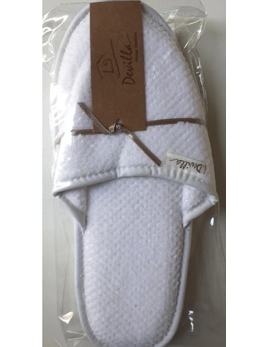 Zapatillas de baño jacquard velour-  Zapatillas rizo 100% algodón 