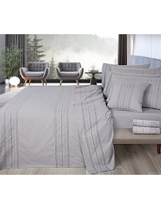 Ropa de cama Bordada - Ariana en color Gris o Blanco