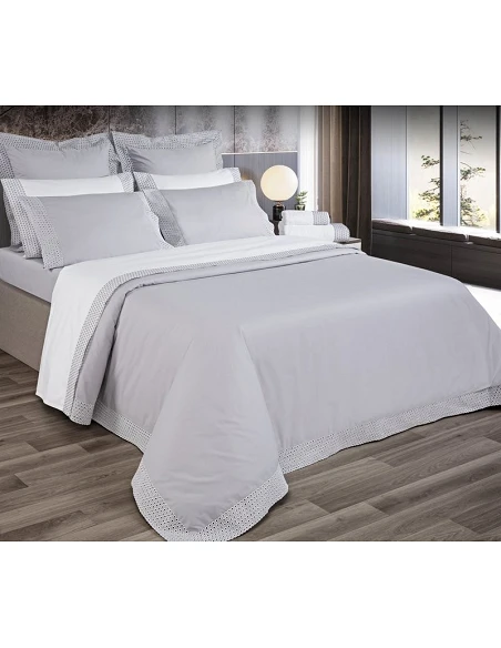 Roupa de cama Bordada - Solari cor cinza