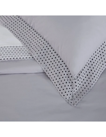 Ropa de cama bordada  -  Solari en color Gris