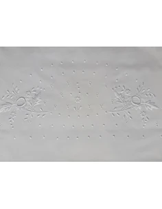 Juego de sábanas bordadas a mano - Tejido 100% algodón percal 200 hilos Juego de sábanas bordadas a mano - Tejido 100% algodón percal 200 hilos